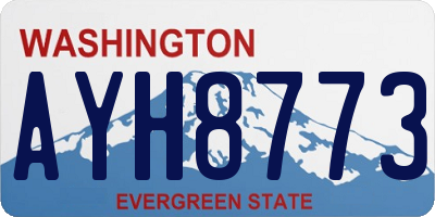 WA license plate AYH8773