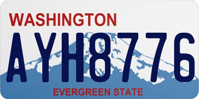 WA license plate AYH8776