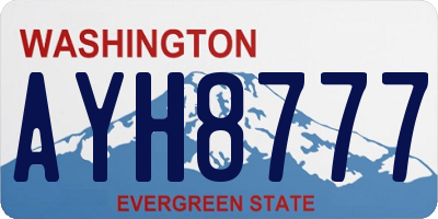WA license plate AYH8777