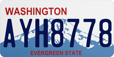 WA license plate AYH8778