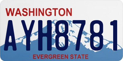 WA license plate AYH8781