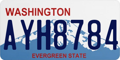 WA license plate AYH8784