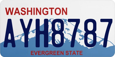 WA license plate AYH8787