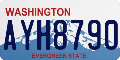 WA license plate AYH8790