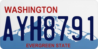 WA license plate AYH8791
