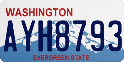 WA license plate AYH8793