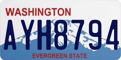 WA license plate AYH8794
