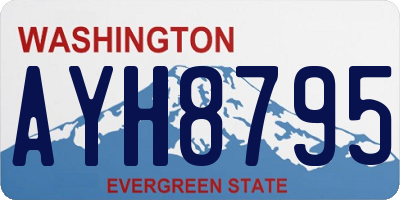WA license plate AYH8795