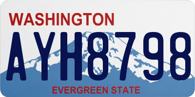 WA license plate AYH8798