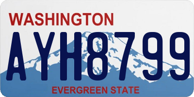 WA license plate AYH8799