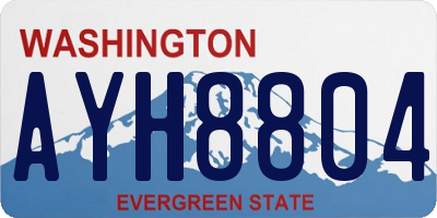 WA license plate AYH8804