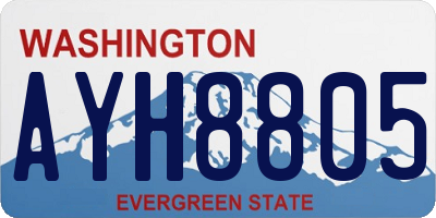 WA license plate AYH8805