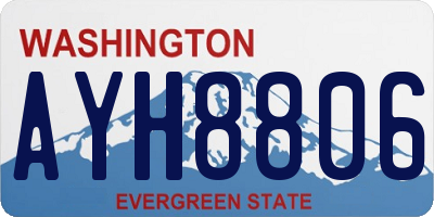 WA license plate AYH8806