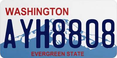 WA license plate AYH8808