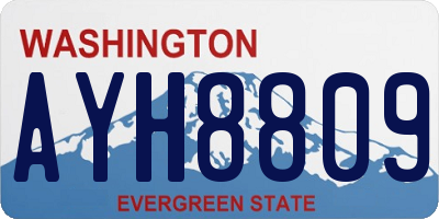 WA license plate AYH8809