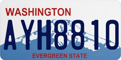 WA license plate AYH8810