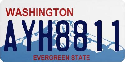 WA license plate AYH8811