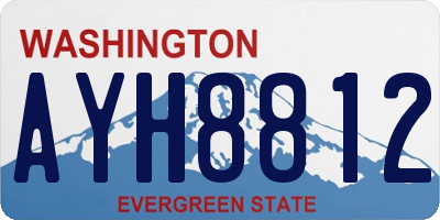 WA license plate AYH8812