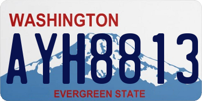 WA license plate AYH8813