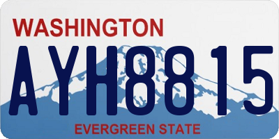 WA license plate AYH8815