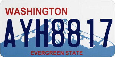 WA license plate AYH8817