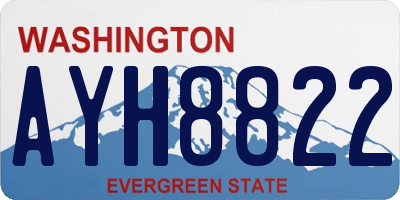 WA license plate AYH8822
