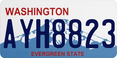 WA license plate AYH8823