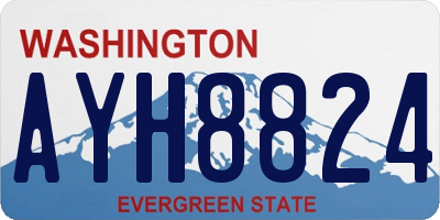 WA license plate AYH8824