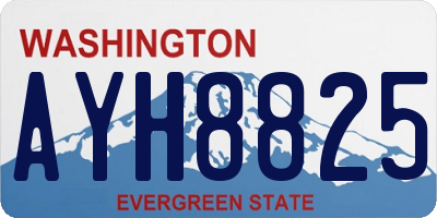 WA license plate AYH8825