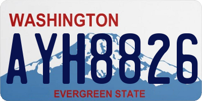 WA license plate AYH8826