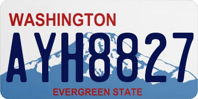 WA license plate AYH8827