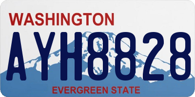 WA license plate AYH8828