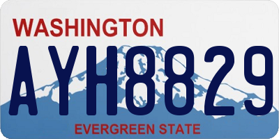 WA license plate AYH8829