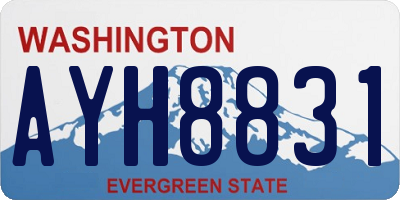 WA license plate AYH8831