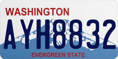 WA license plate AYH8832