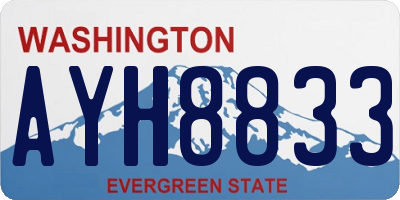 WA license plate AYH8833