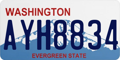 WA license plate AYH8834