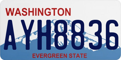 WA license plate AYH8836