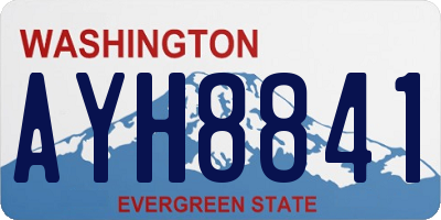 WA license plate AYH8841