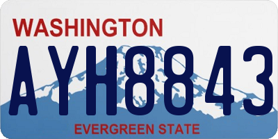 WA license plate AYH8843