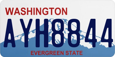 WA license plate AYH8844