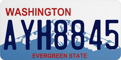 WA license plate AYH8845