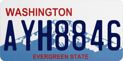 WA license plate AYH8846