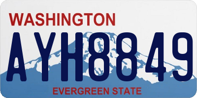 WA license plate AYH8849