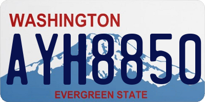 WA license plate AYH8850