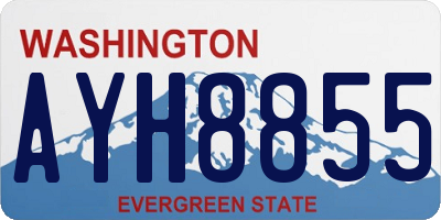 WA license plate AYH8855