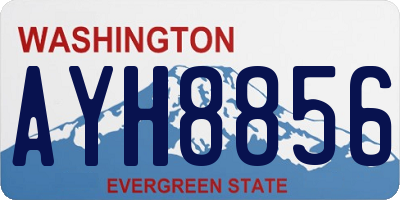 WA license plate AYH8856