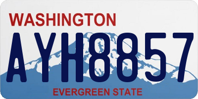 WA license plate AYH8857