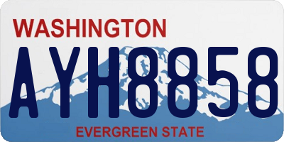 WA license plate AYH8858