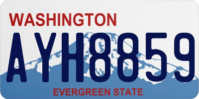 WA license plate AYH8859